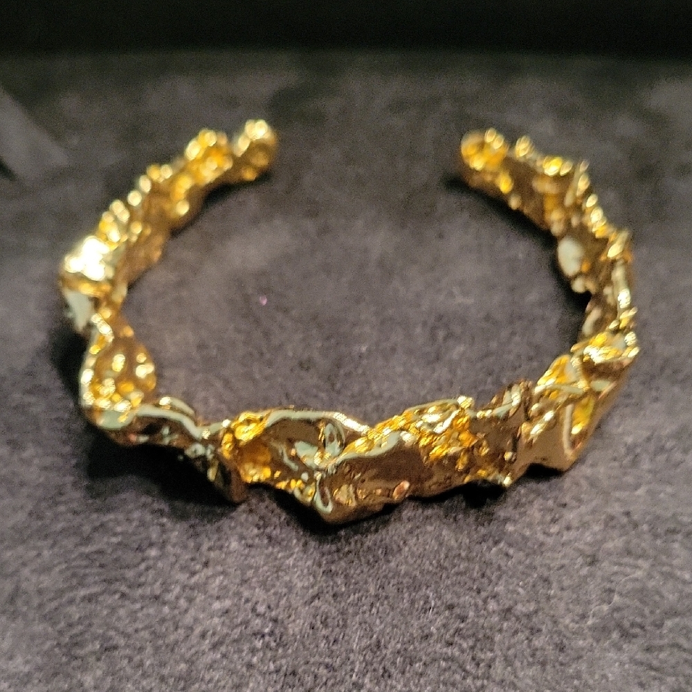 Amber Sceats 24 Kt Emery Gold Plated Cuff Bracelet